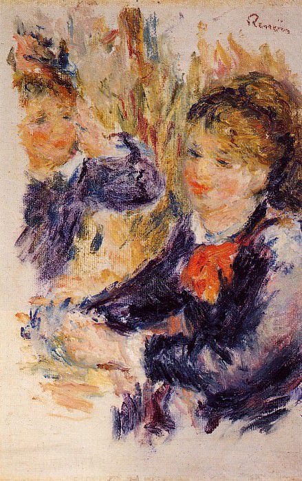 At the Milliners , Pierre-Auguste Renoir