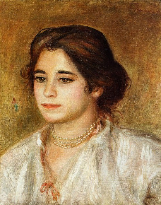 Gabrielle Wearing a Necklace, Pierre-Auguste Renoir