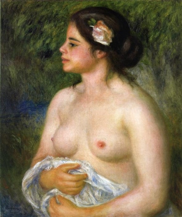 Gabrielle with a Rose , Pierre-Auguste Renoir