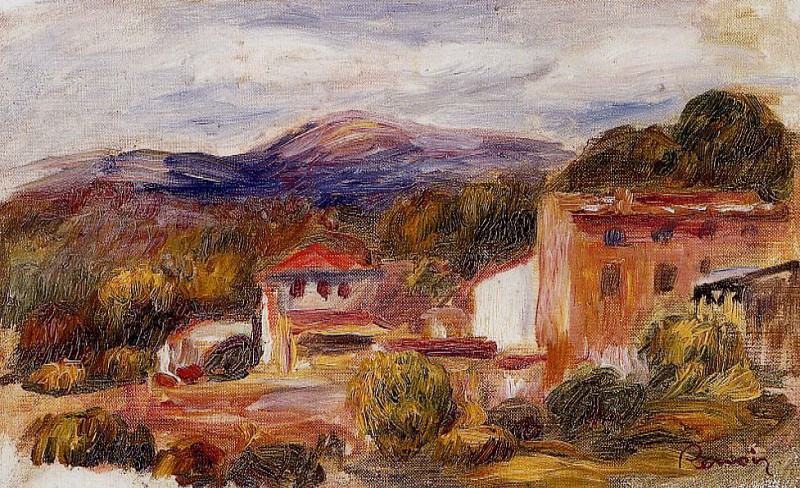 House and Trees with Foothills, Pierre-Auguste Renoir