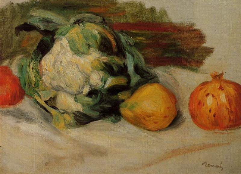 Cauliflower and Pomegranates, Pierre-Auguste Renoir