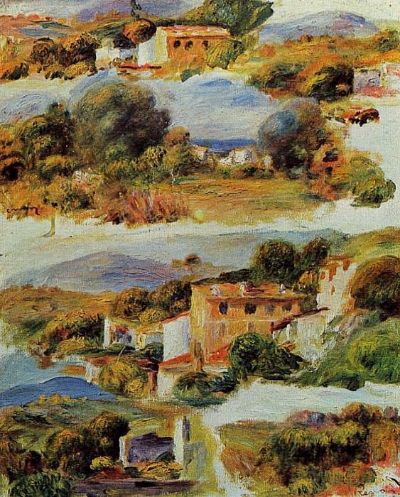 Houses at Cagnes, Pierre-Auguste Renoir