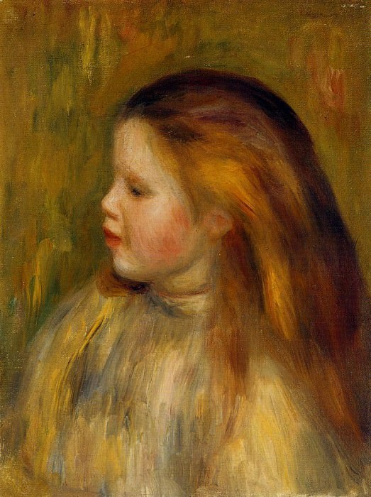 Head of a Little Girl in Profile, Pierre-Auguste Renoir