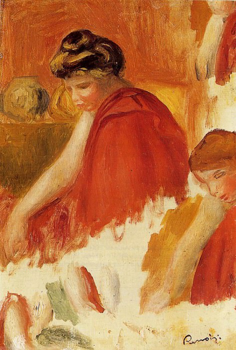 Two Women in Red Robes, Pierre-Auguste Renoir
