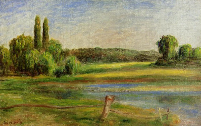 Landscape with Fence, Pierre-Auguste Renoir