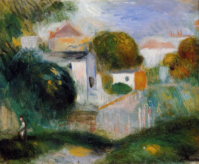 Houses in the Trees, Pierre-Auguste Renoir