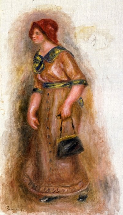 Woman with Bag, Pierre-Auguste Renoir
