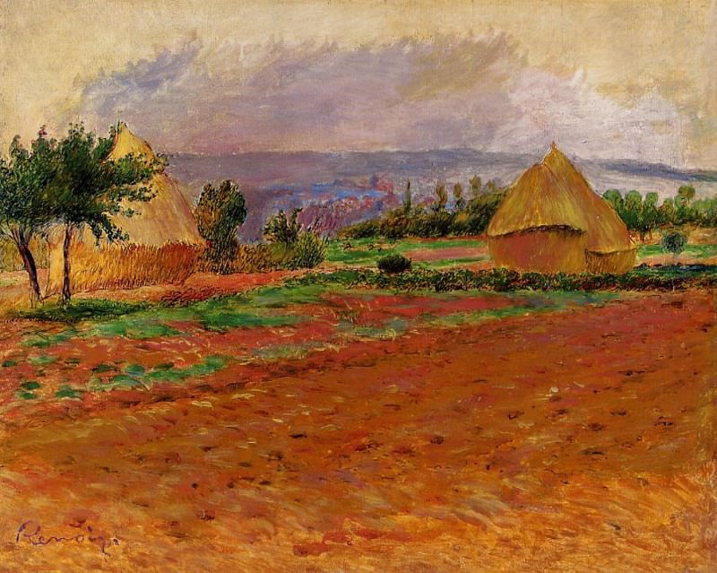 Field and Haystacks, Pierre-Auguste Renoir