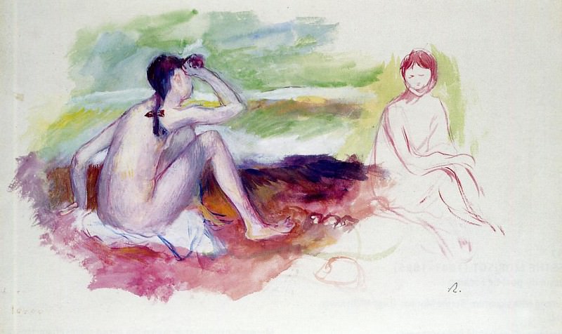 Two Bathers, Pierre-Auguste Renoir