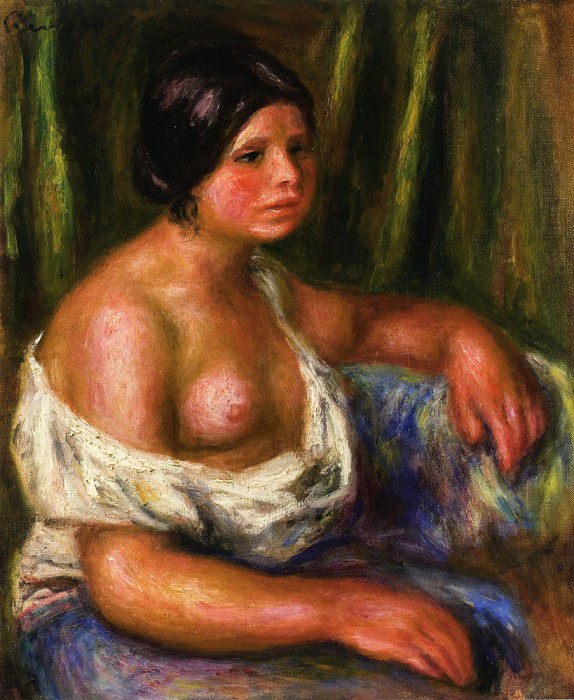 Woman in Blue, Pierre-Auguste Renoir