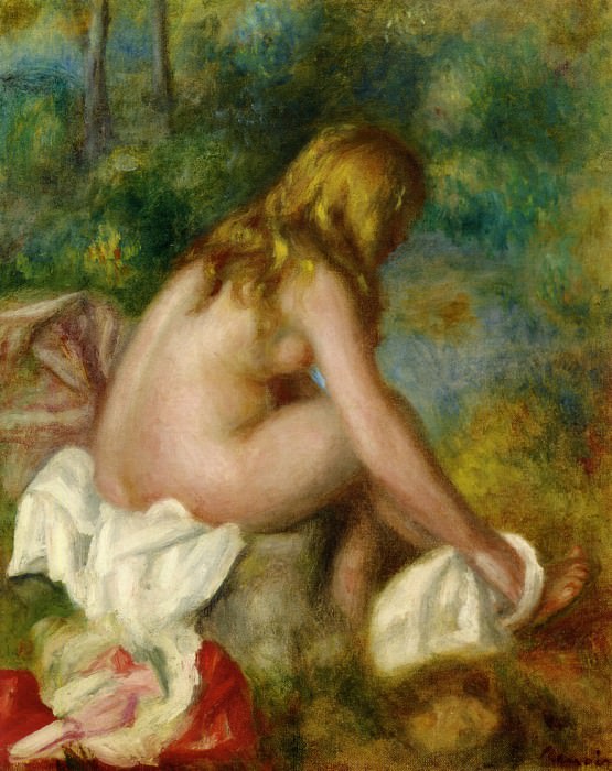 Bather, Seated Nude, Pierre-Auguste Renoir