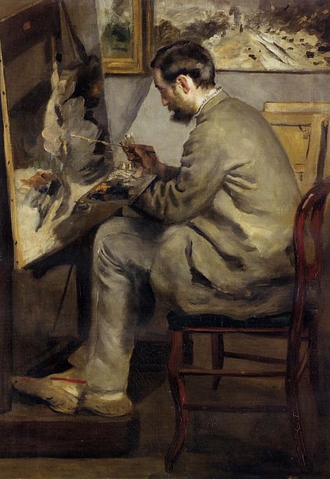 Frederic Bazille Painting The Heron, Pierre-Auguste Renoir