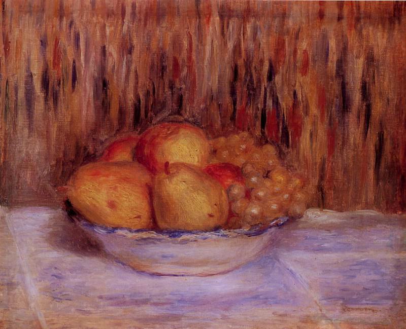 Still Life with Pears and Grapes, Pierre-Auguste Renoir