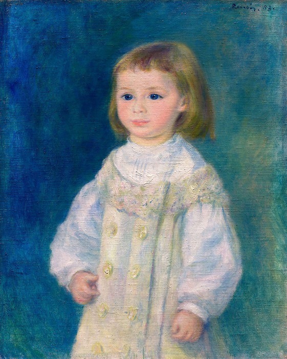 Ребенок в белом платье , Пьер Огюст Ренуар
