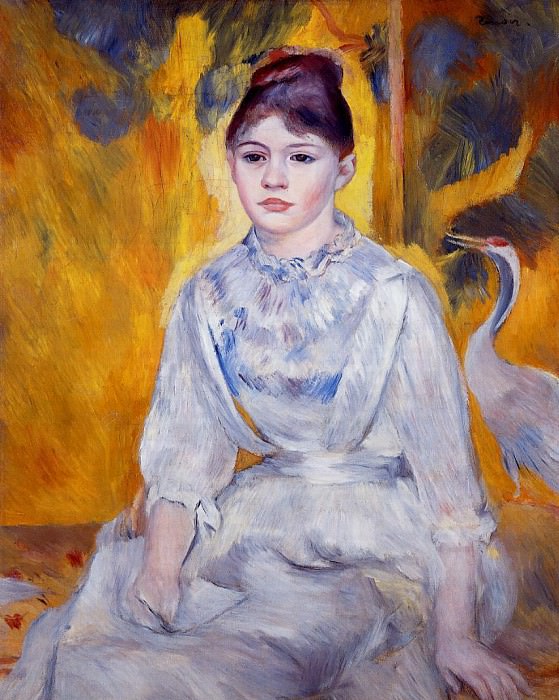 Young Woman with Crane, Pierre-Auguste Renoir