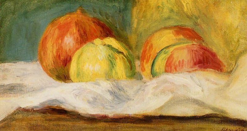 Натюрморт с яблоками и гранатами, Пьер Огюст Ренуар