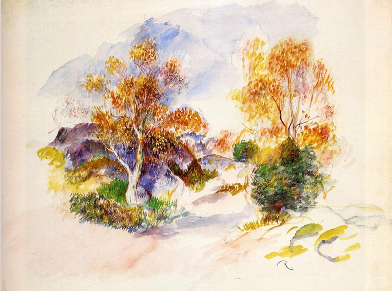 Пейзаж с деревьями, Пьер Огюст Ренуар