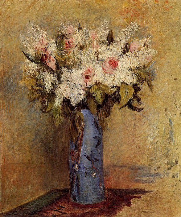 Vase of Lilacs and Roses, Pierre-Auguste Renoir