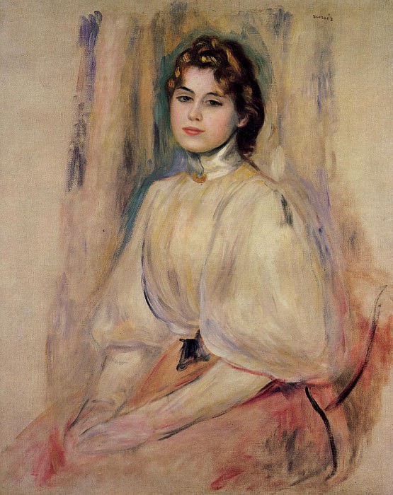Сидящая молодая женщина, Пьер Огюст Ренуар