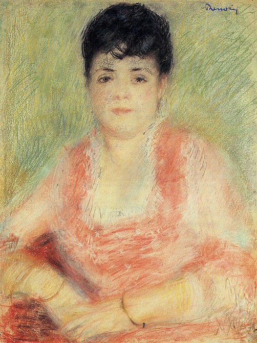 Портрет в розовом платье, Пьер Огюст Ренуар