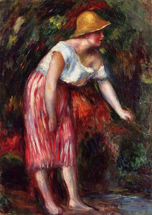 Woman in a Straw Hat, Pierre-Auguste Renoir
