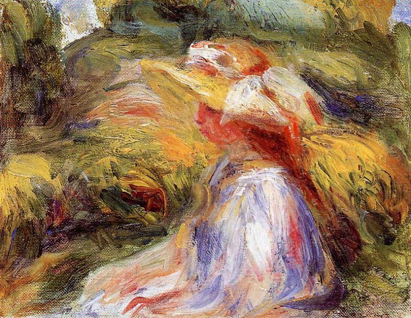 Young Woman in a Hat, Pierre-Auguste Renoir