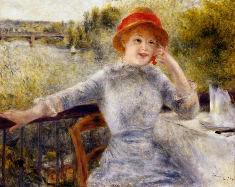 Alphonsine Fournaise on the Isle of Chatou, Pierre-Auguste Renoir