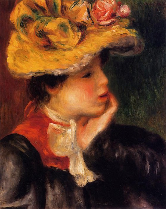 Head of a Young Woman , Pierre-Auguste Renoir