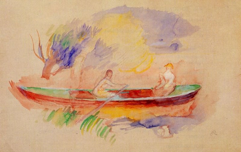 Two Women in a Rowboat, Pierre-Auguste Renoir