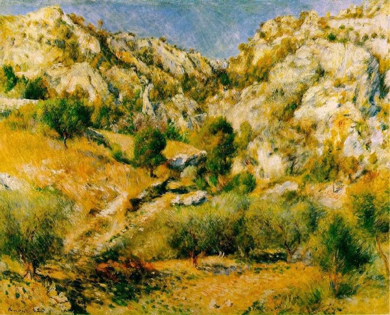 Rocky Craggs at lEstaque, Pierre-Auguste Renoir