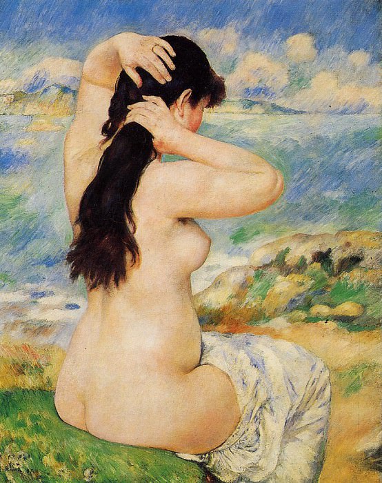 Nude Fixing Her Hair, Pierre-Auguste Renoir