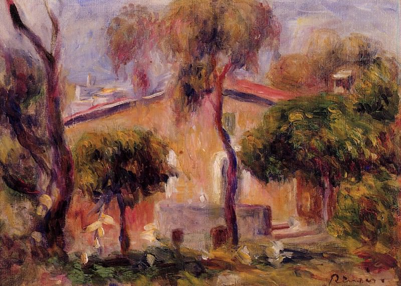 Houses in Cagnes, Pierre-Auguste Renoir