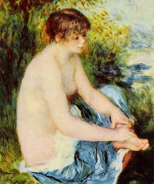 Small Nude in Blue, Pierre-Auguste Renoir