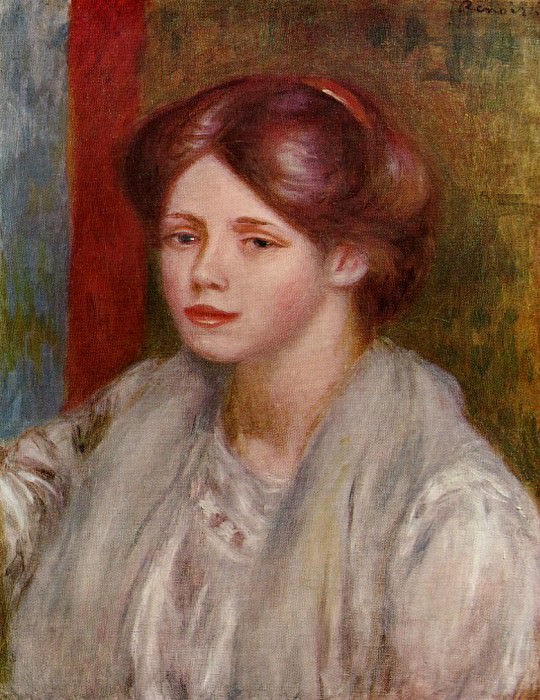Портрет молодой женщины, Пьер Огюст Ренуар