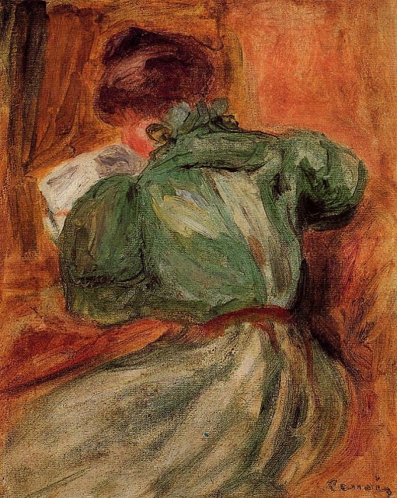 Reader in Green, Pierre-Auguste Renoir