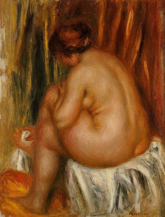 After Bathing , Pierre-Auguste Renoir