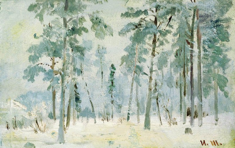 Forest of frost. 1890. Etude 13, 2h21, 2, Ivan Ivanovich Shishkin