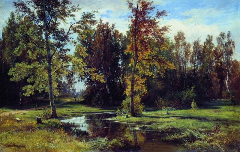 1871 Birch forest 70h110. 5, Ivan Ivanovich Shishkin