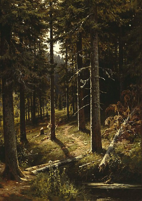 Лесной пейзаж1889-1890 51. 2х36, Иван Иванович Шишкин