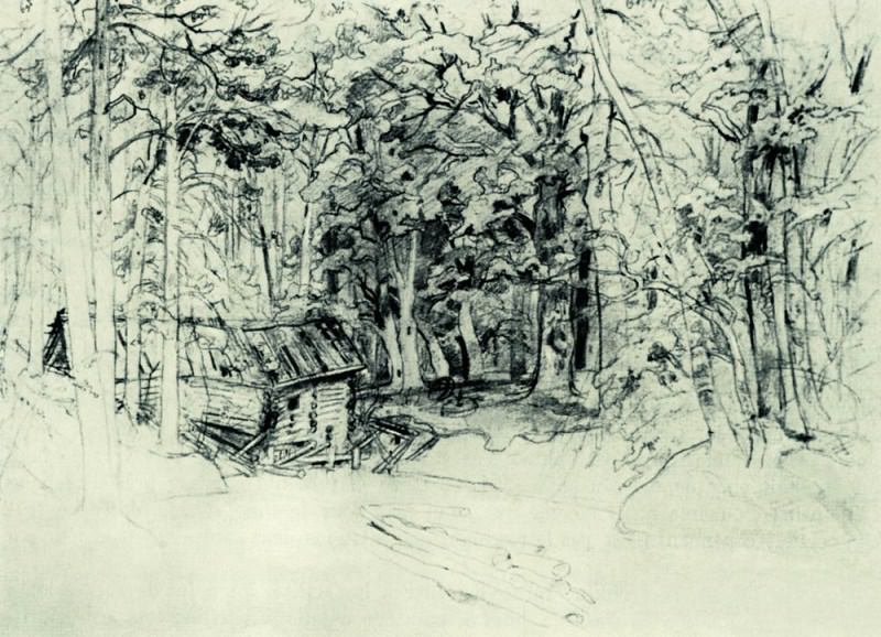 Эскиз к картине 1898 года 1898 39х51, Иван Иванович Шишкин