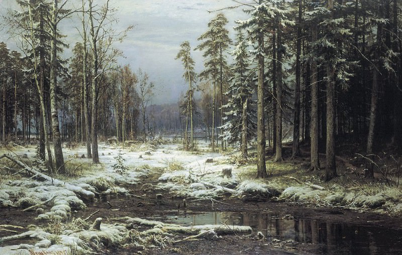First Snow 1875 140h220, Ivan Ivanovich Shishkin