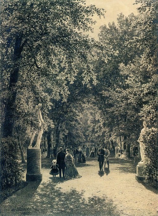 Alley Summer Garden in St. Petersburg 1869 54, 5h40. 3, Ivan Ivanovich Shishkin