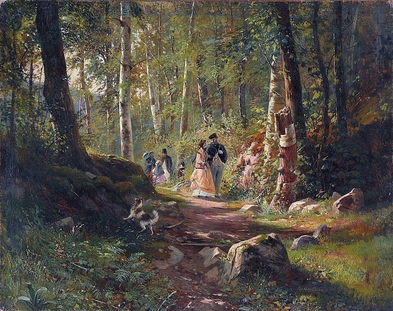 Walk in the forest, Ivan Ivanovich Shishkin