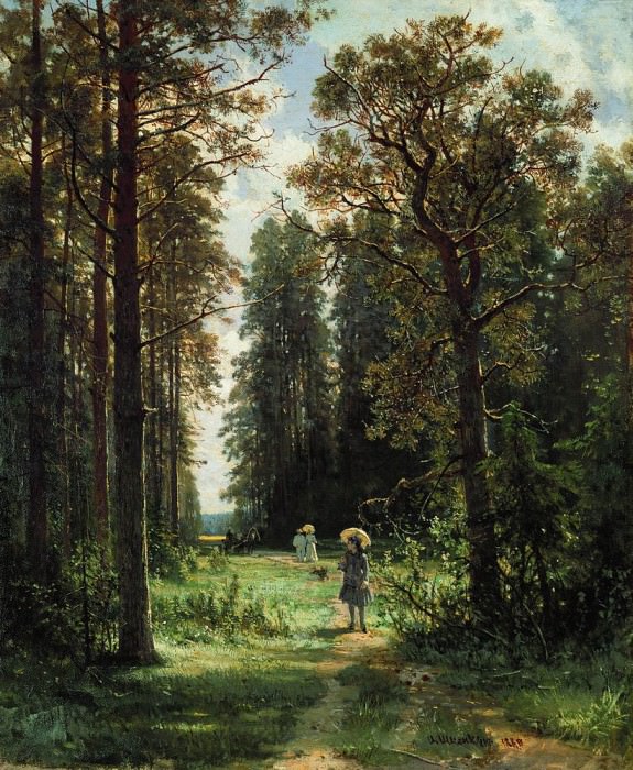 track in the woods 1880 59x48, Ivan Ivanovich Shishkin