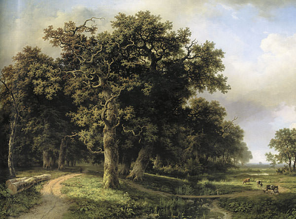 Пейзаж с ручьём1863, Иван Иванович Шишкин