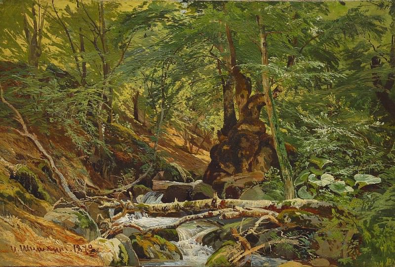 Лесной пейзаж 1879, Иван Иванович Шишкин