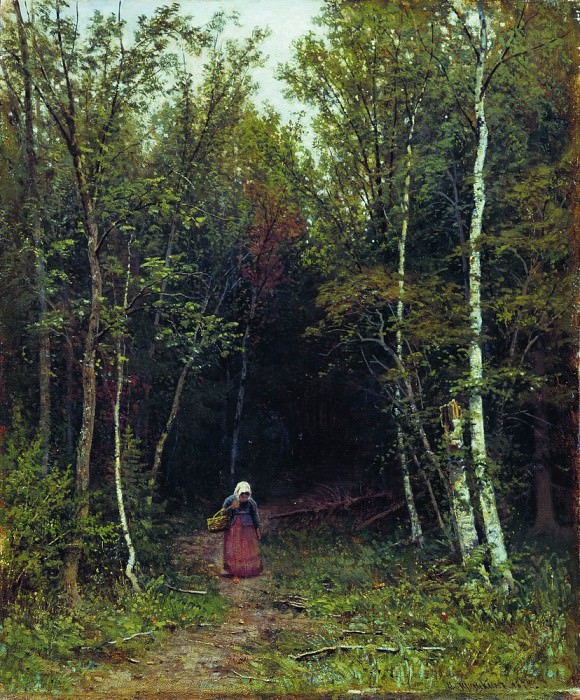 Landscape with a figure of 1872 59x48. 5, Ivan Ivanovich Shishkin