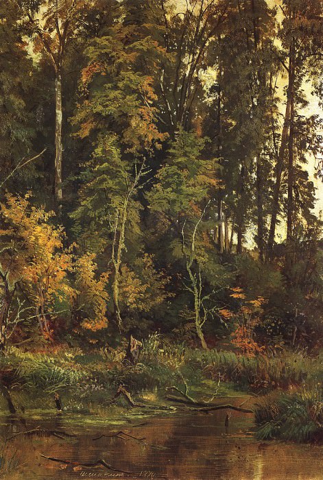 By autumn. Etude 1880 52, 5h38, Ivan Ivanovich Shishkin