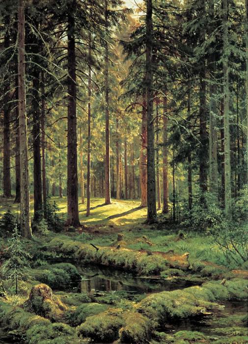 Coniferous Forest. Sunny Day 1895 137h103, Ivan Ivanovich Shishkin