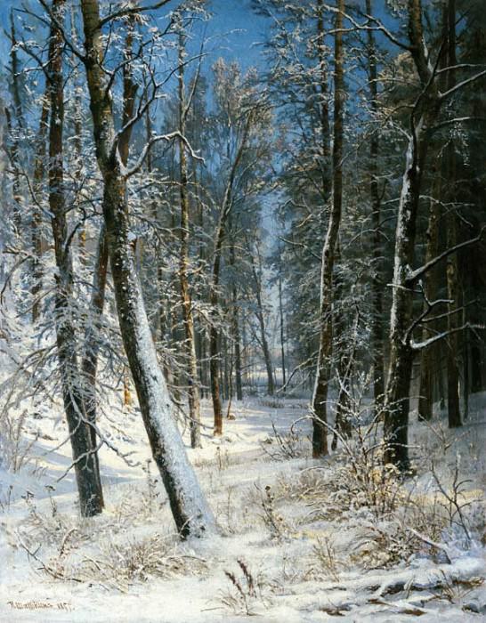 Winter in the forest, frost 1877 40, 8h25, 3, Ivan Ivanovich Shishkin